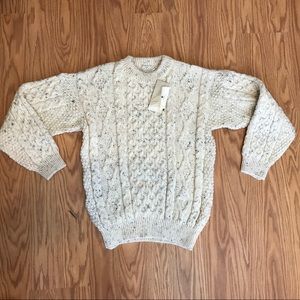 Mens Tivoli 100% Wool Knit Crewneck Sweater Small